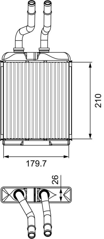 Radiador de calefacción VALEO ref. 812278